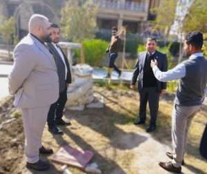 Read more about the article The Dean inspects the tree planting and beautification campaign in the college gardens