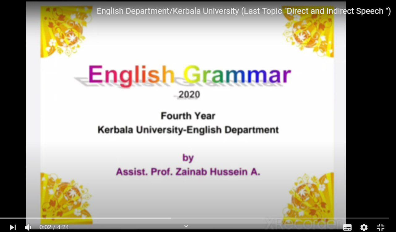Read more about the article سخنرانی انگلیسی (گفتار مستقیم و غیرمستقیم) ، تهیه شده توسط زینب حسین