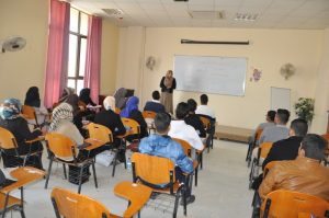 Read more about the article تلقي الدكتورة نادية الوائلي رئيسة القسم محاضرة في دور التقنيات الحديثة ودورها في التخطيط السياحي لطلبة قسم ادارة المؤسسات الفندقية