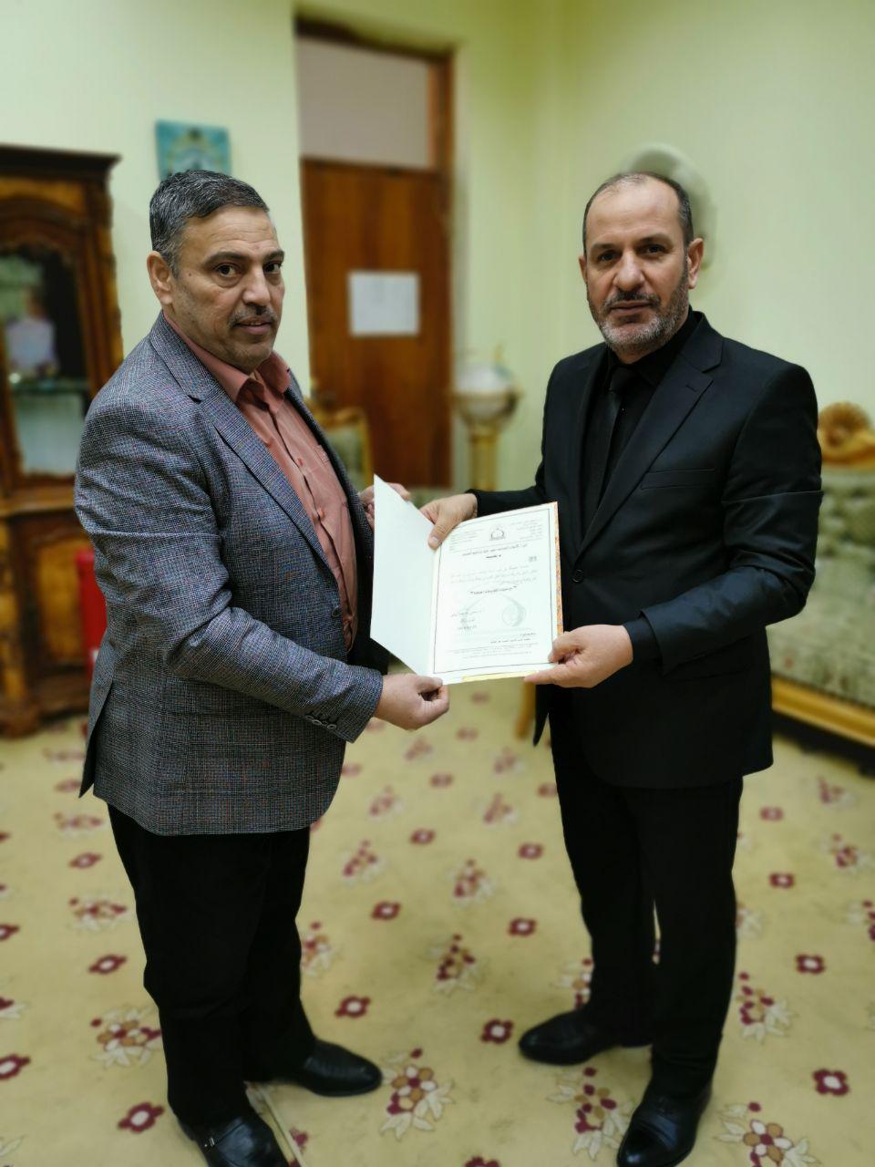 Read more about the article تكريم الاستاذ المساعد سمير خليل ابراهيم بمناسبة ترقيته العلمية