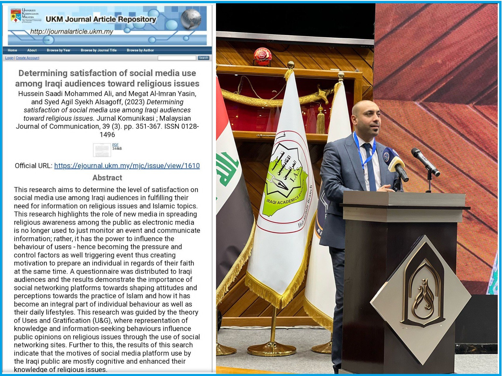 Read more about the article تدريسي من كلية العلوم السياحية ينشر بحث في مجلة سكوباس عالمية