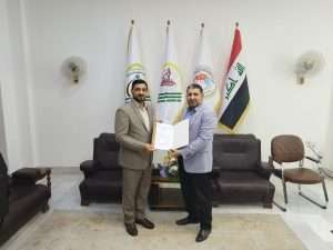 Read more about the article عميد كلية العلوم السياحية يهنئ الدكتور علي طعمة حسان بمناسبة ترقيته العلمية