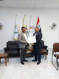 Read more about the article عميد كلية العلوم السياحية يهنئ التدريسي كمال محمد بمناسبة ترقيته العلمية