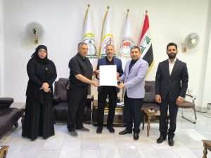 Read more about the article مجلس كلية العلوم السياحية يحتفي برئيس قسم السفر وخدمة الطيران بمناسبة حصولة على الترقية العلمية